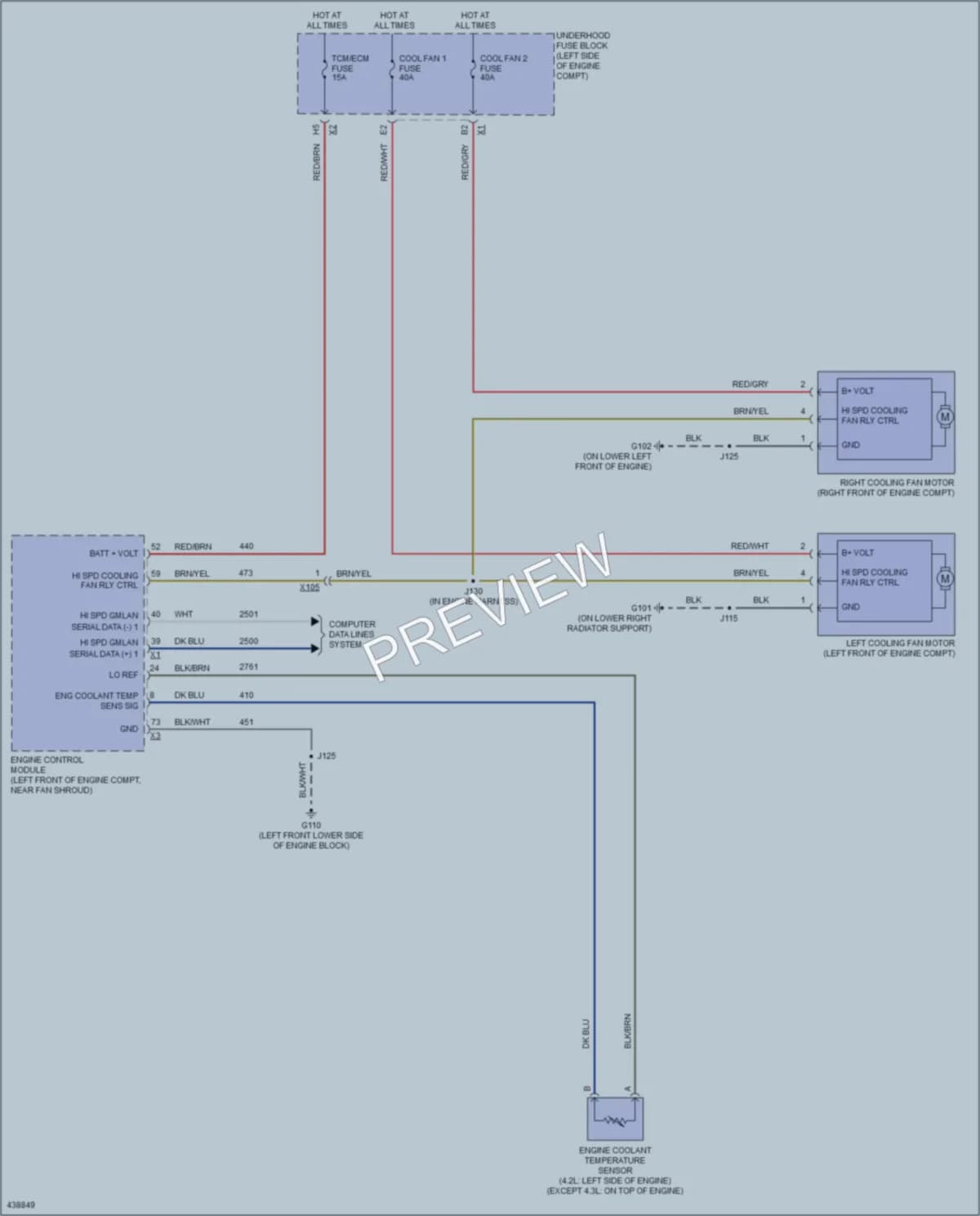 2014 GMC K1500PickupSierra Cooling Fan wiring diagram preview