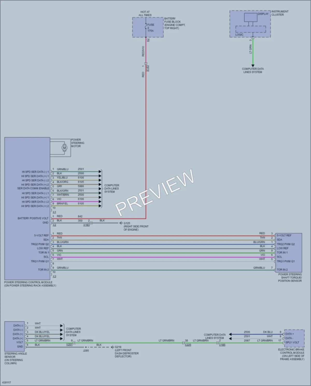 2014 GMC K1500PickupSierra Electronic Power Steering wiring diagram preview