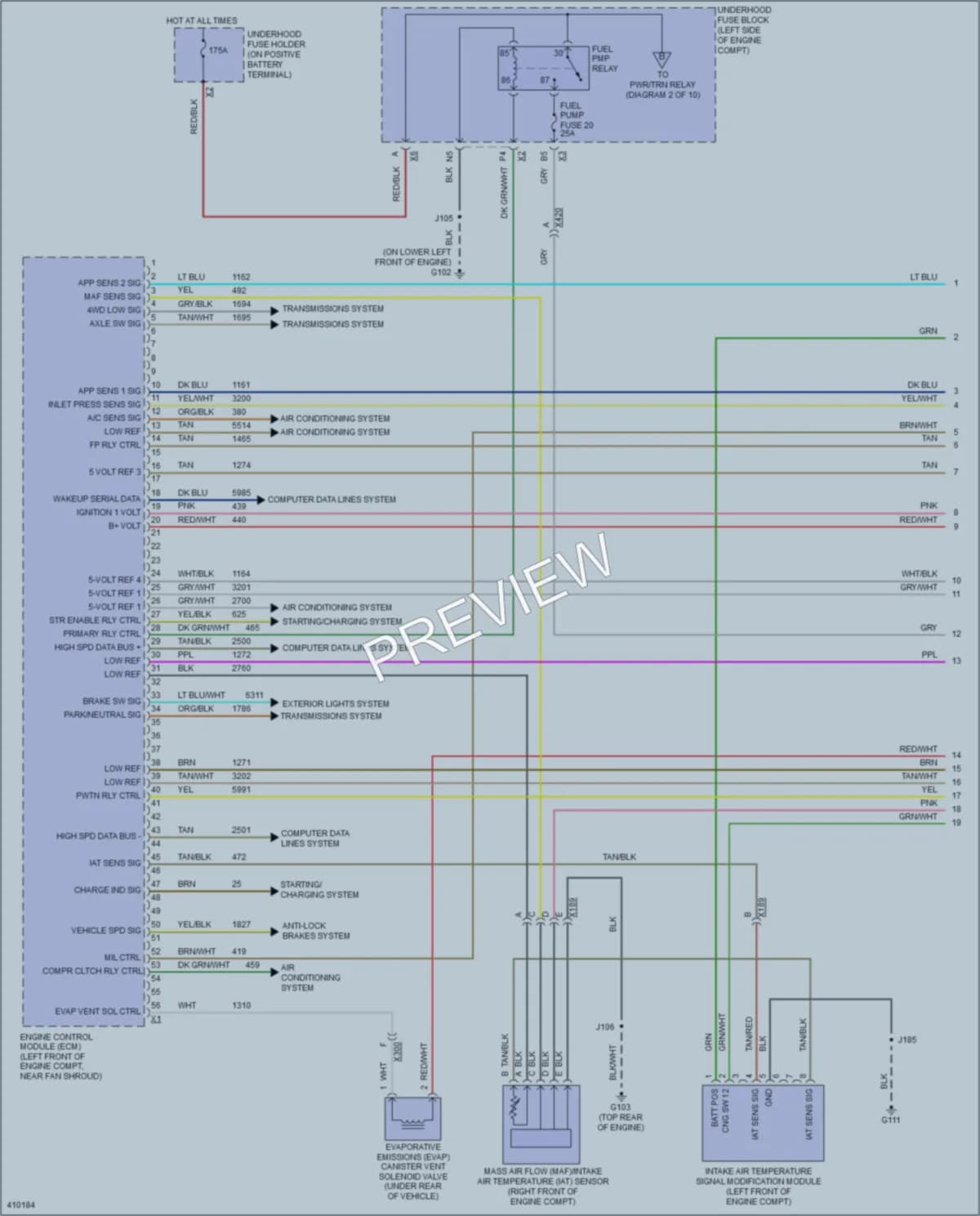 2014 GMC K2500HDPickupSierra Engine Performance wiring diagram preview