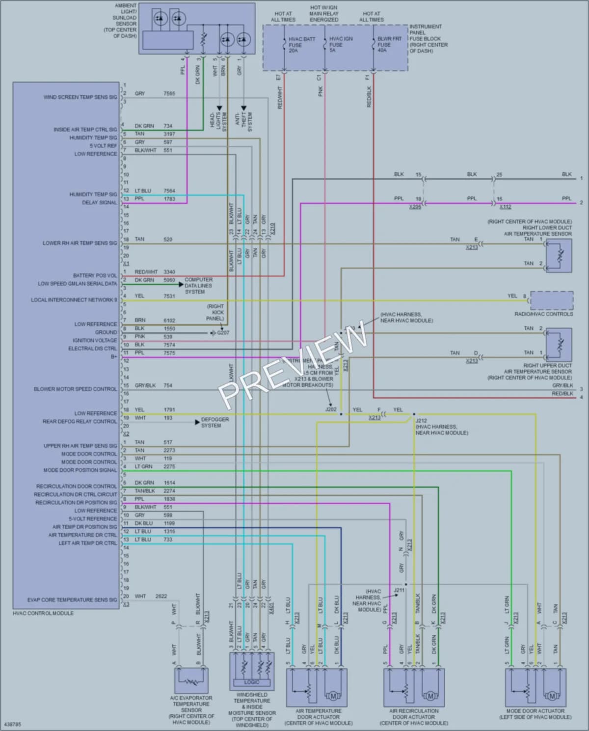 2014 GMC TerrainDenali Air Conditioning wiring diagram preview