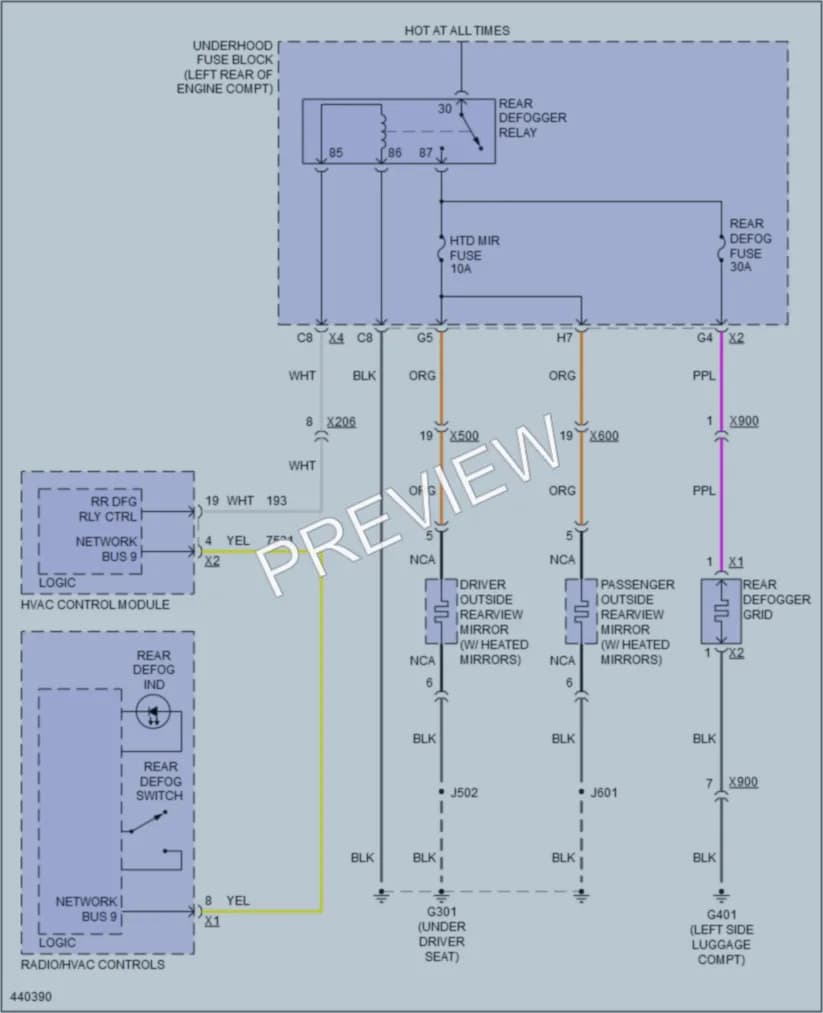 2014 GMC TerrainDenali Defoggers wiring diagram preview