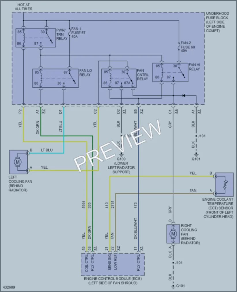 2014 GMC YukonDenali Cooling Fan wiring diagram preview