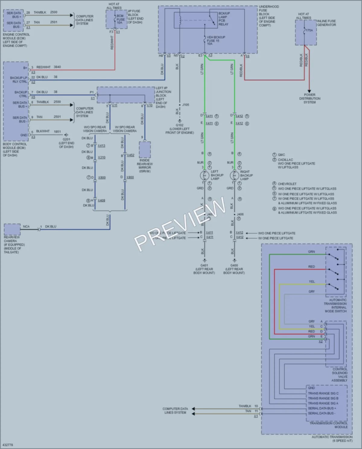 2014 GMC YukonDenali Exterior Lights wiring diagram preview