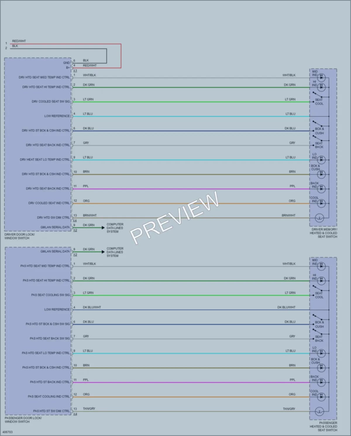 2014 GMC YukonDenali Power Seats wiring diagram preview