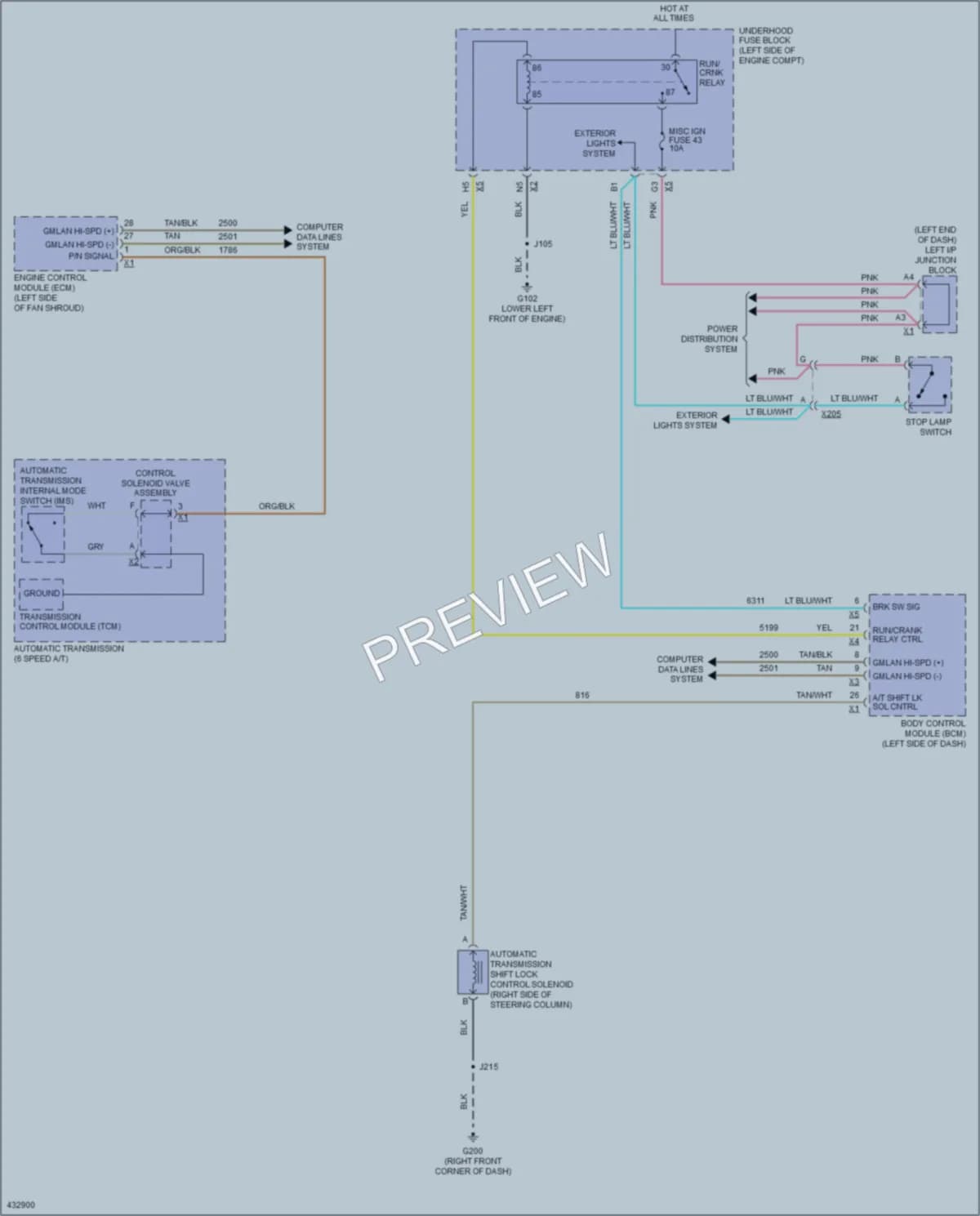 2014 GMC YukonDenali Shift Interlock wiring diagram preview