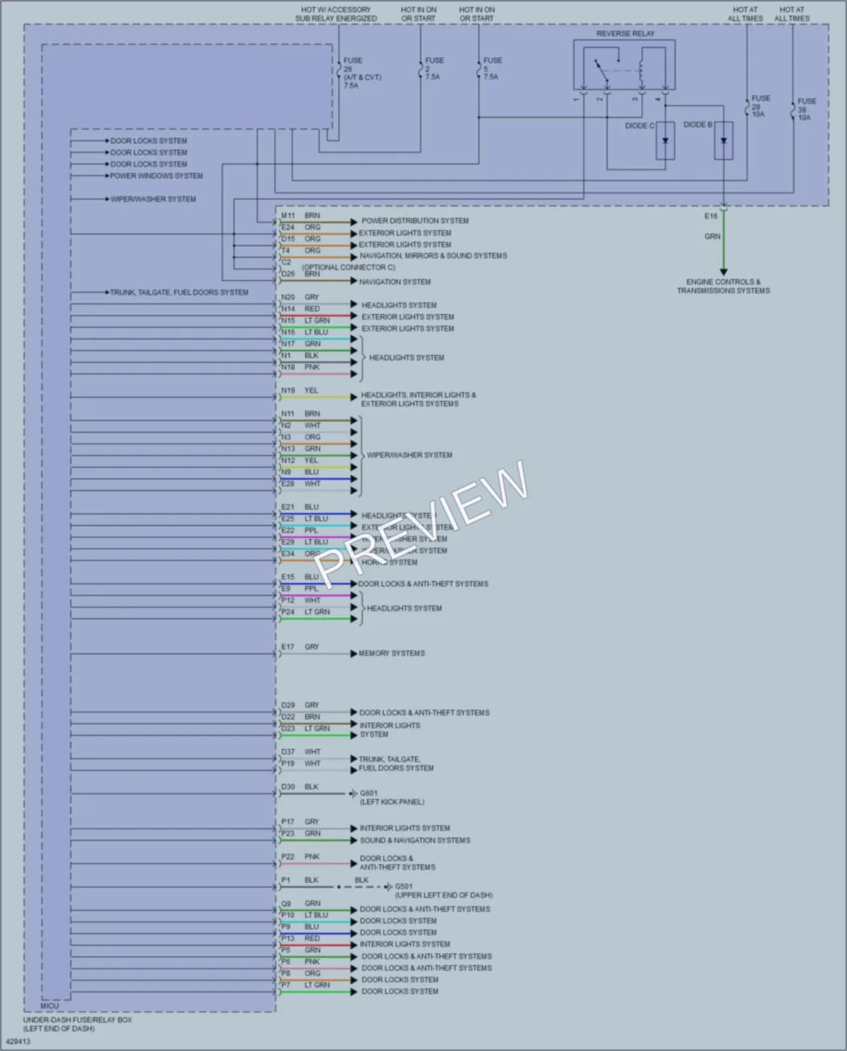 2014 Honda Accord Body Control Modules wiring diagram preview