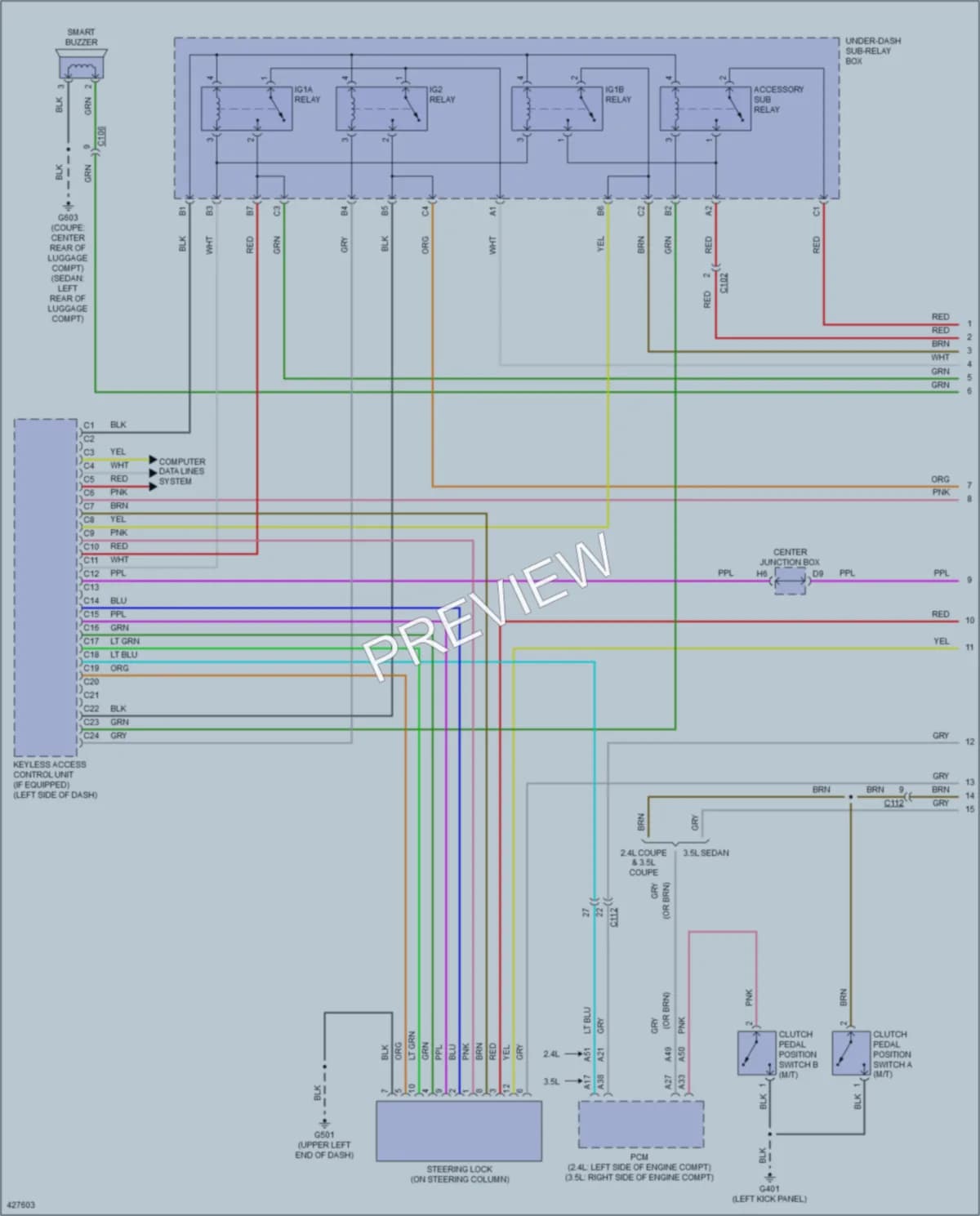2014 Honda AccordHybrid Power Door Locks wiring diagram preview