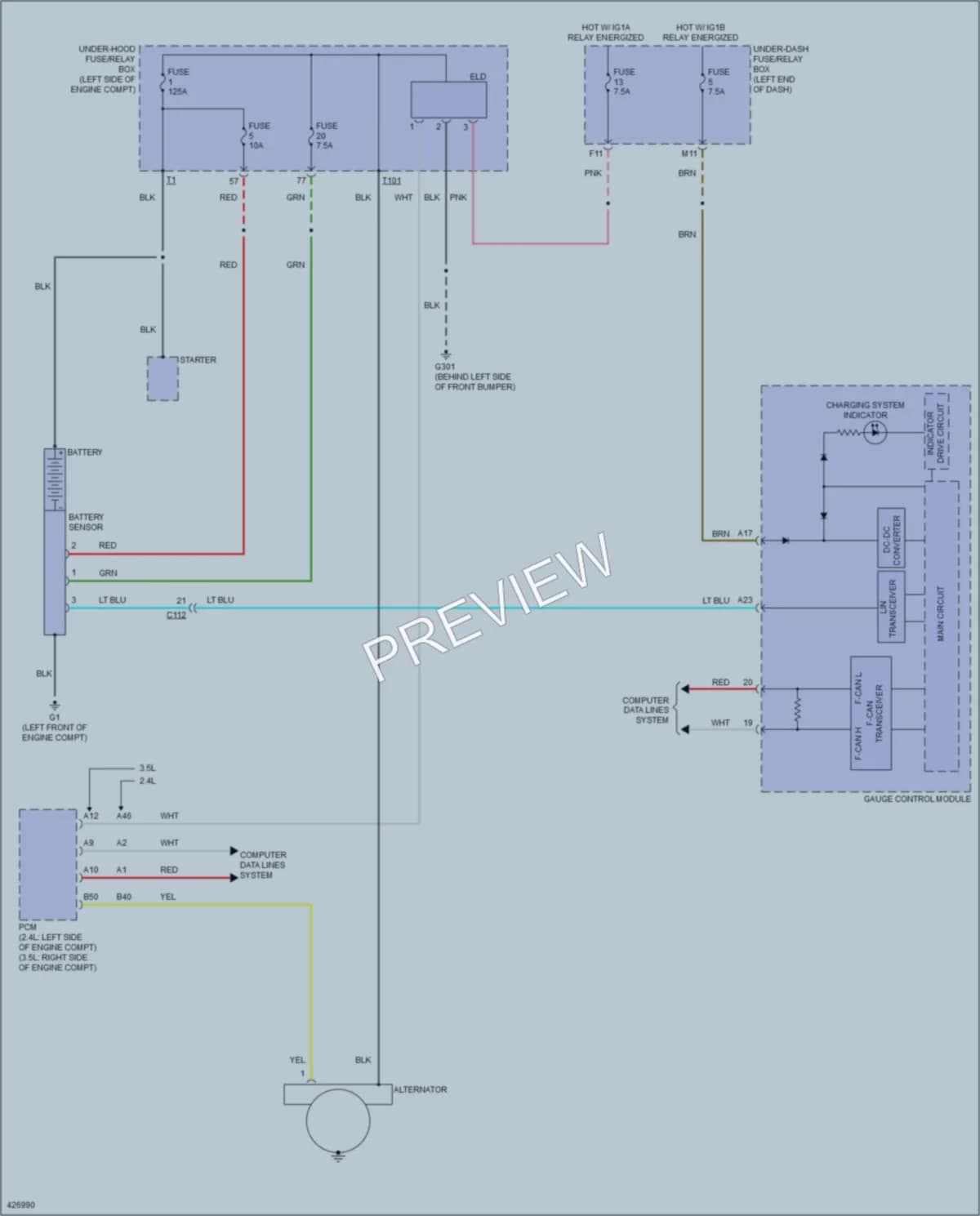 2014 Honda AccordHybrid Starting Charging wiring diagram preview