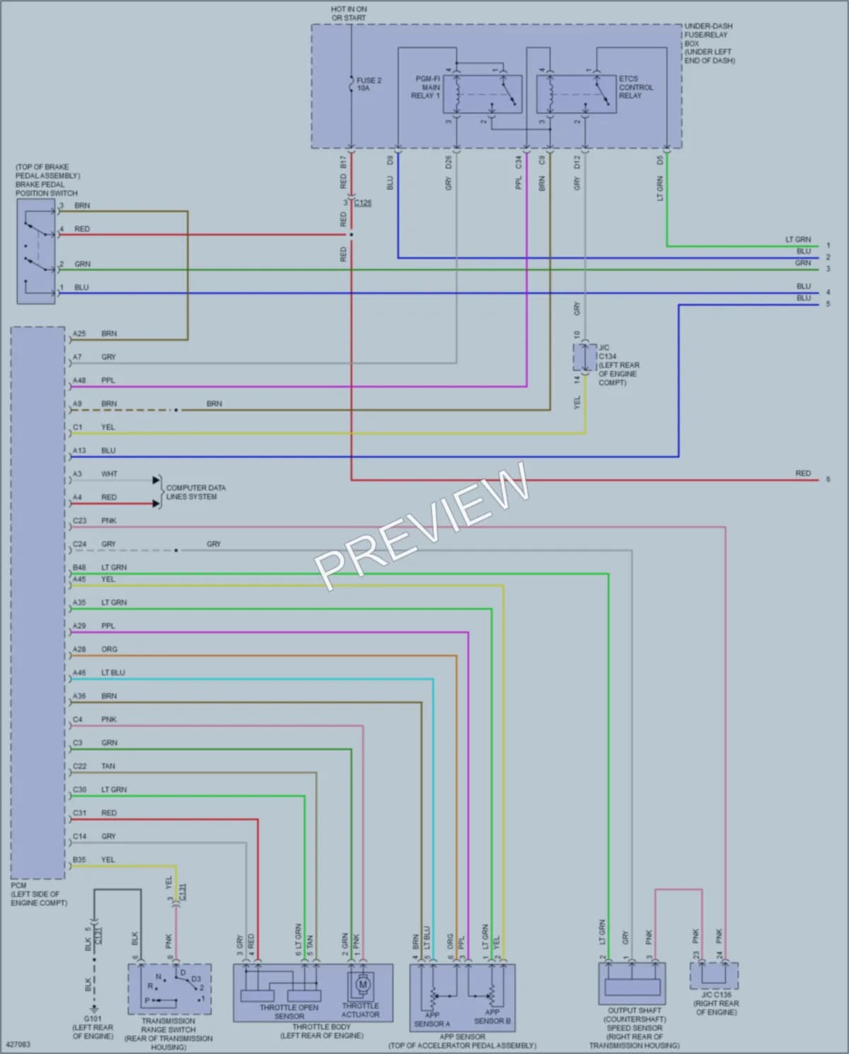 2014 Honda CRV Cruise Control wiring diagram preview