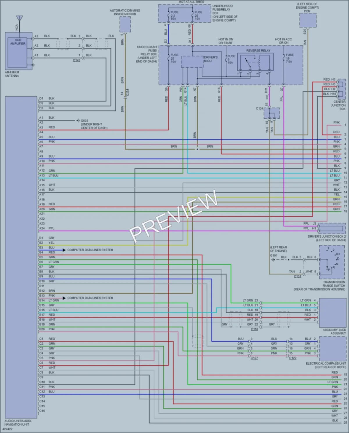 2014 Honda CRV Radio wiring diagram preview
