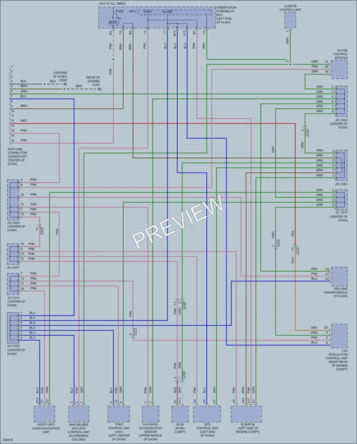 2014 Honda CRZ Computer Data Lines wiring diagram preview