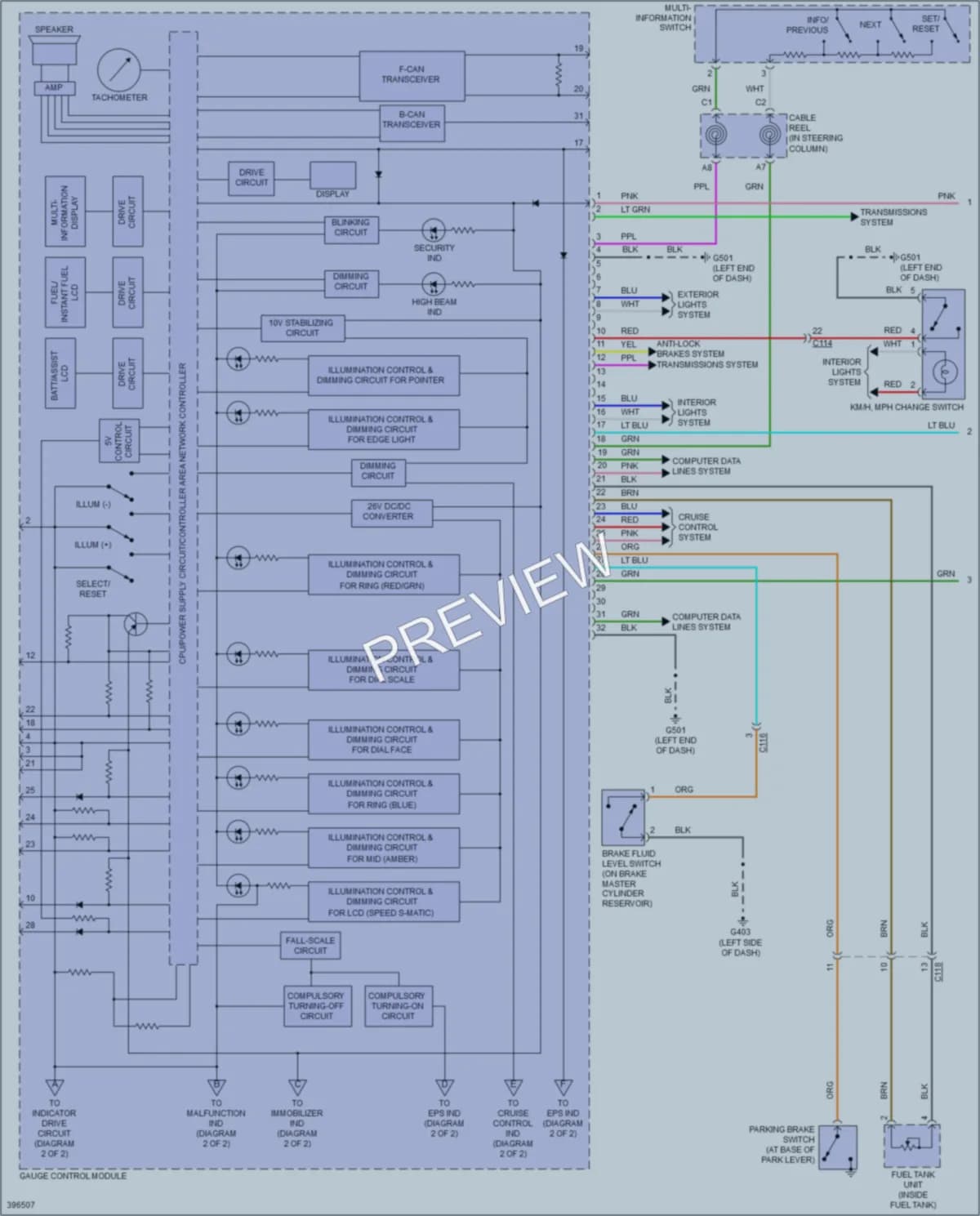 2014 Honda CRZ Instrument Cluster wiring diagram preview