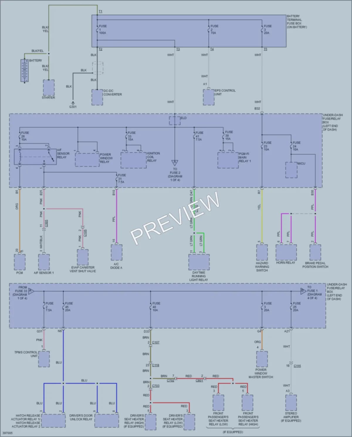 2014 Honda CRZ Power Distribution wiring diagram preview