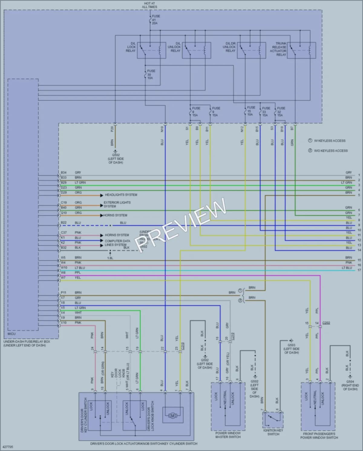 2014 Honda Civic Anti Theft wiring diagram preview