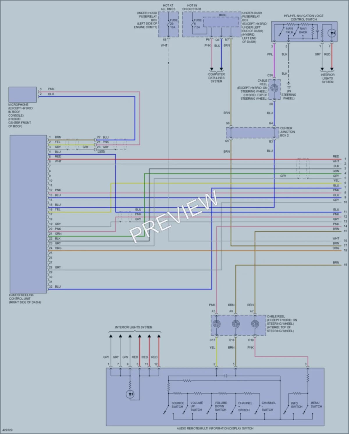 2014 Honda Civic Navigation wiring diagram preview