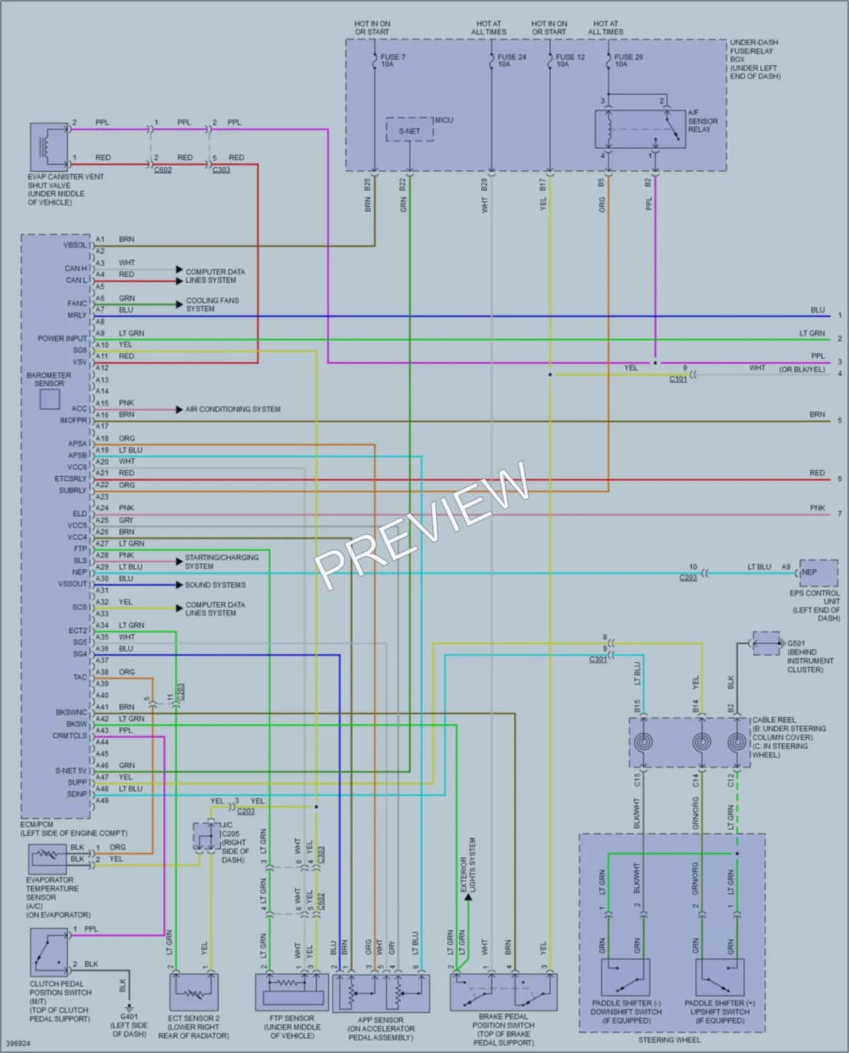2014 Honda Fit Engine Performance wiring diagram preview