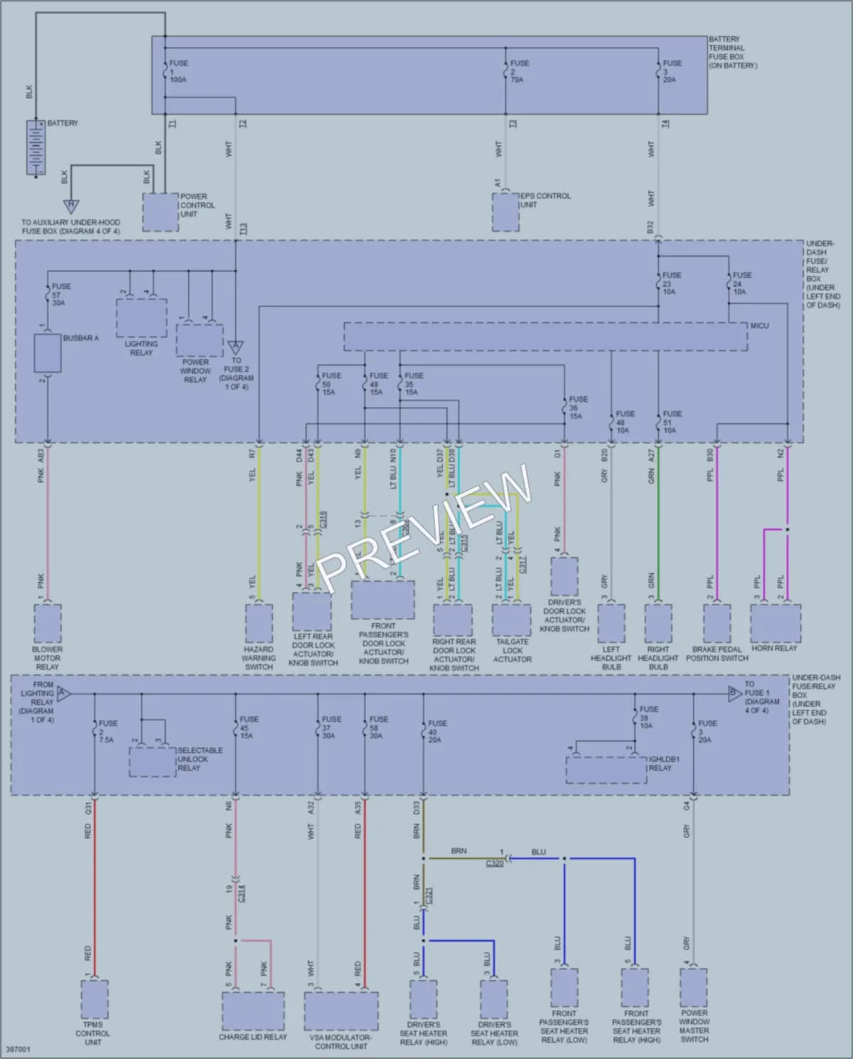 2014 Honda Fit Power Distribution wiring diagram preview