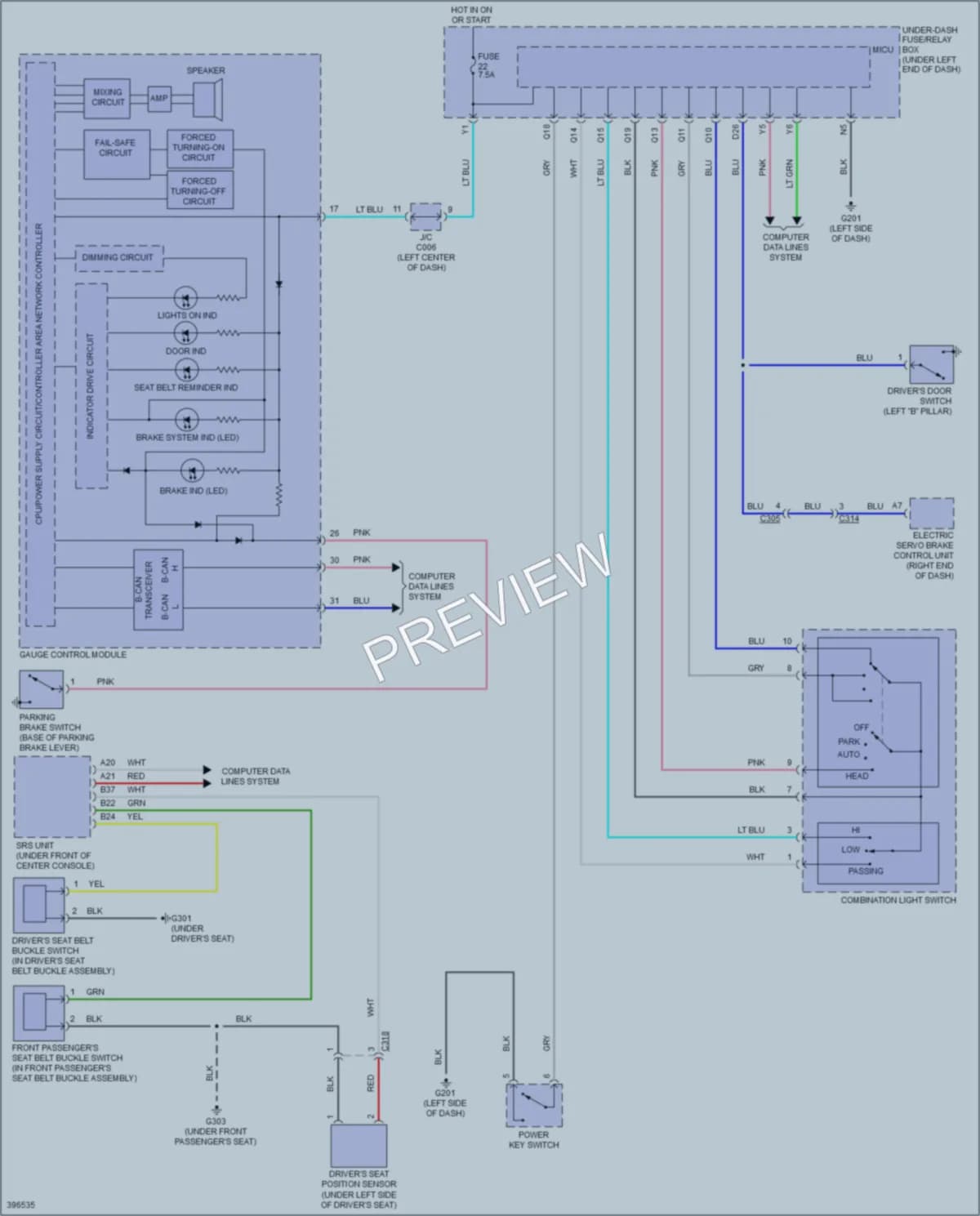 2014 Honda Fit Warning Systems wiring diagram preview