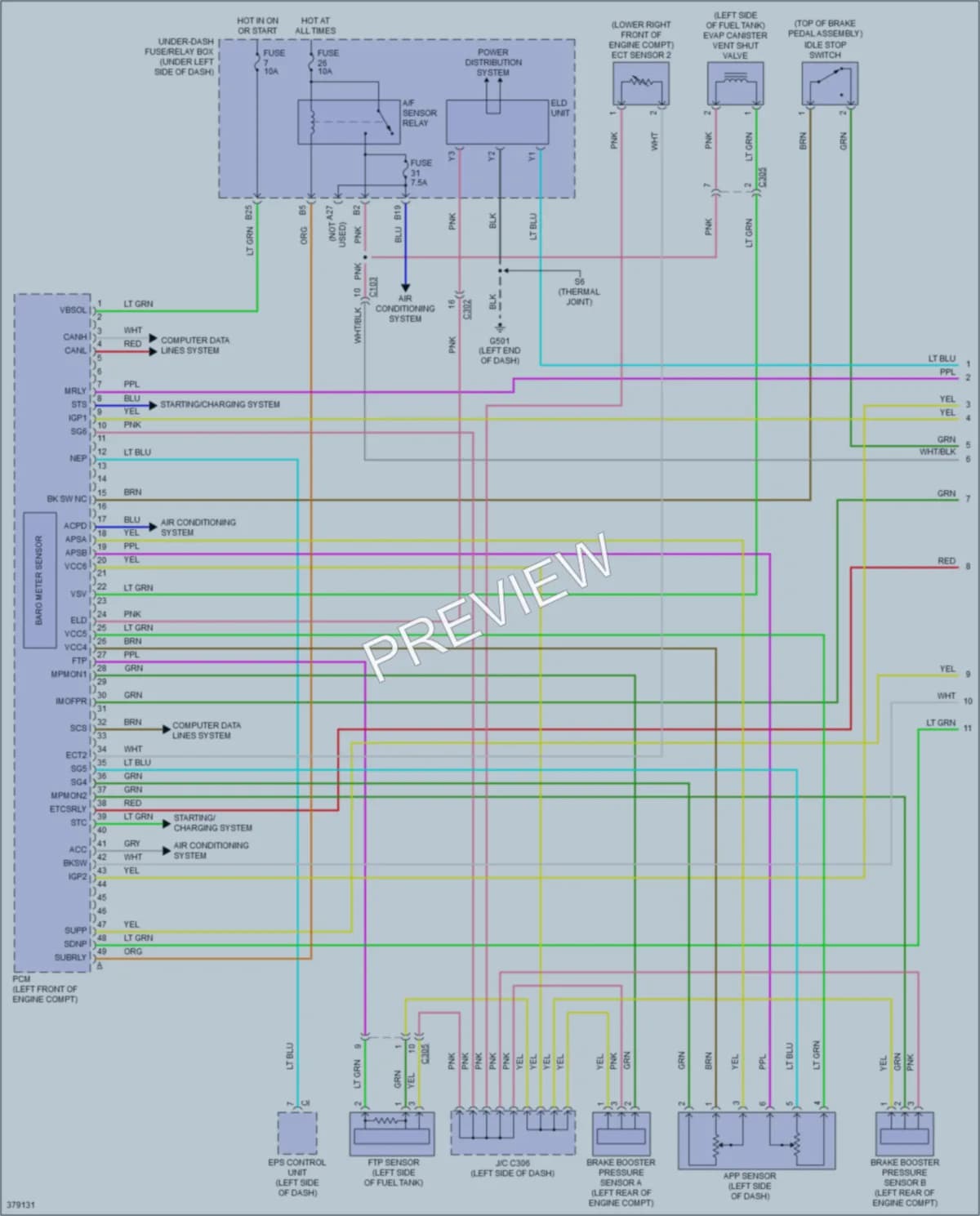 2014 Honda Insight Engine Performance wiring diagram preview