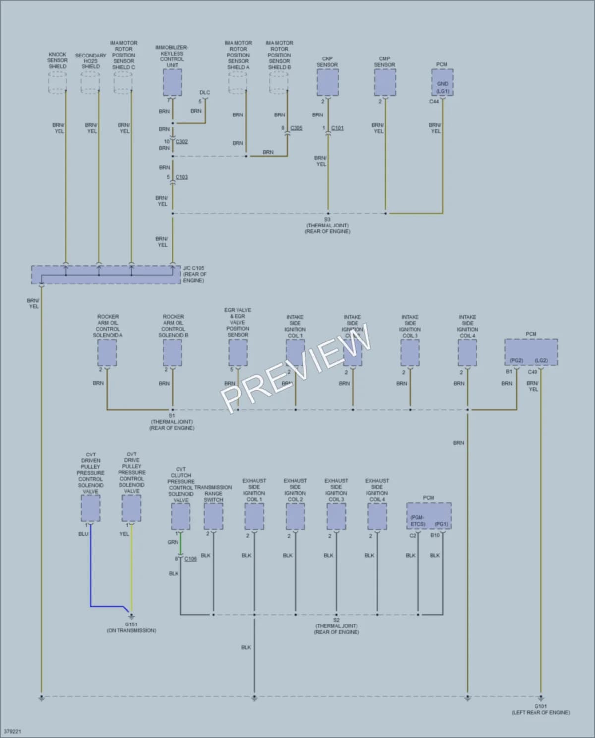 2014 Honda Insight Ground Distribution wiring diagram preview