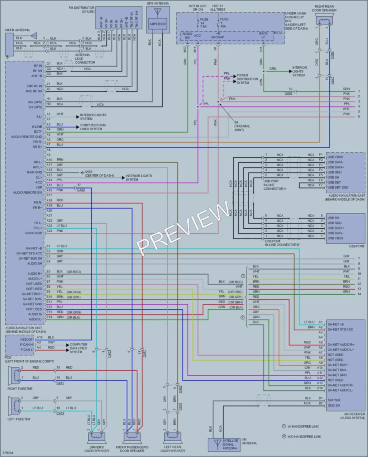2014 Honda Insight Navigation wiring diagram preview