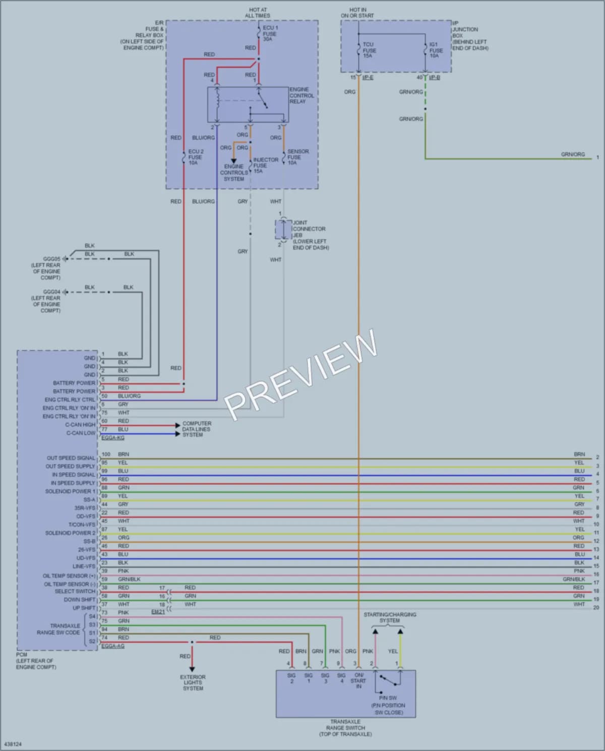 2014 Hyundai Accent Transmission wiring diagram preview