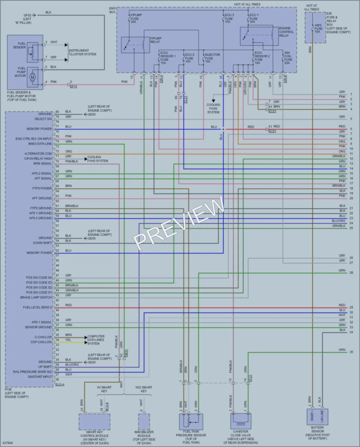 2014 Hyundai Azera Engine Performance wiring diagram preview