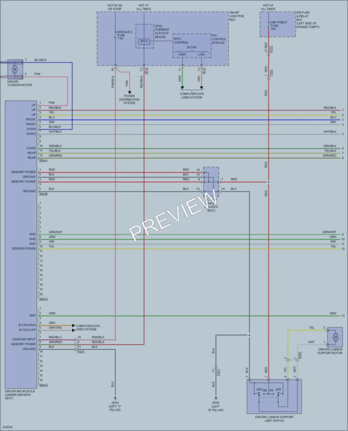 2014 Hyundai Azera Memory Systems wiring diagram preview