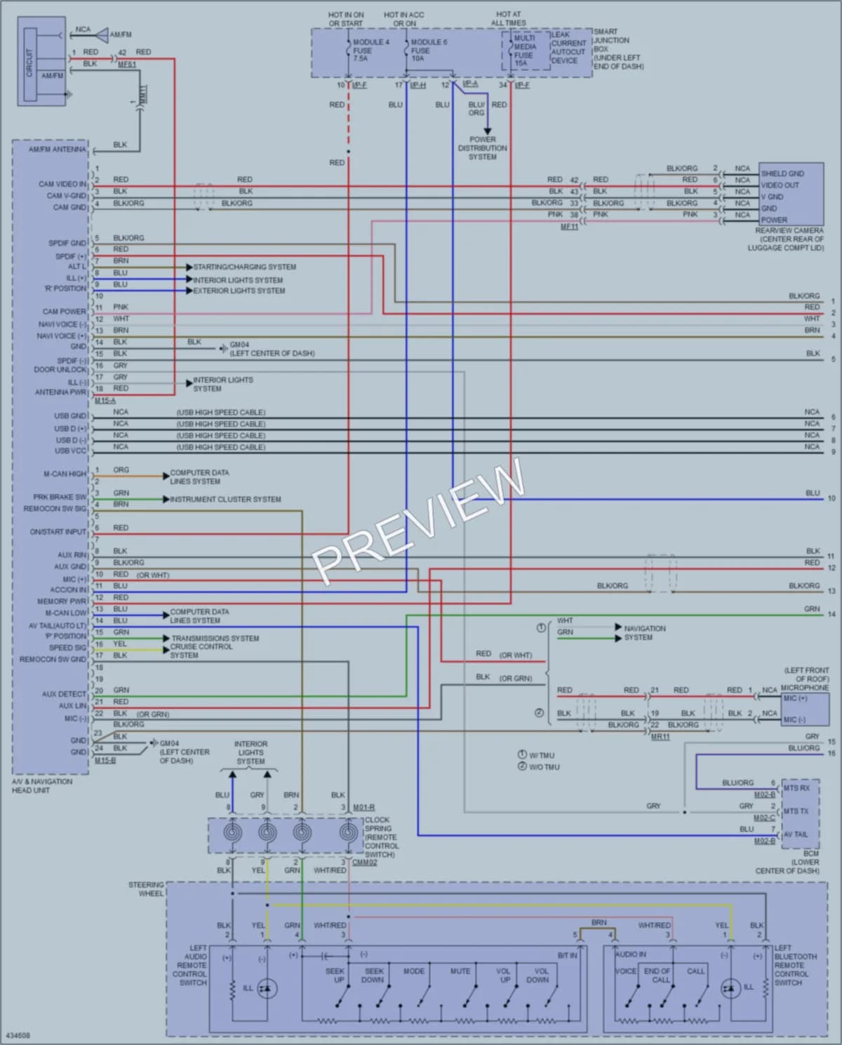 2014 Hyundai ElantraGT Navigation wiring diagram preview