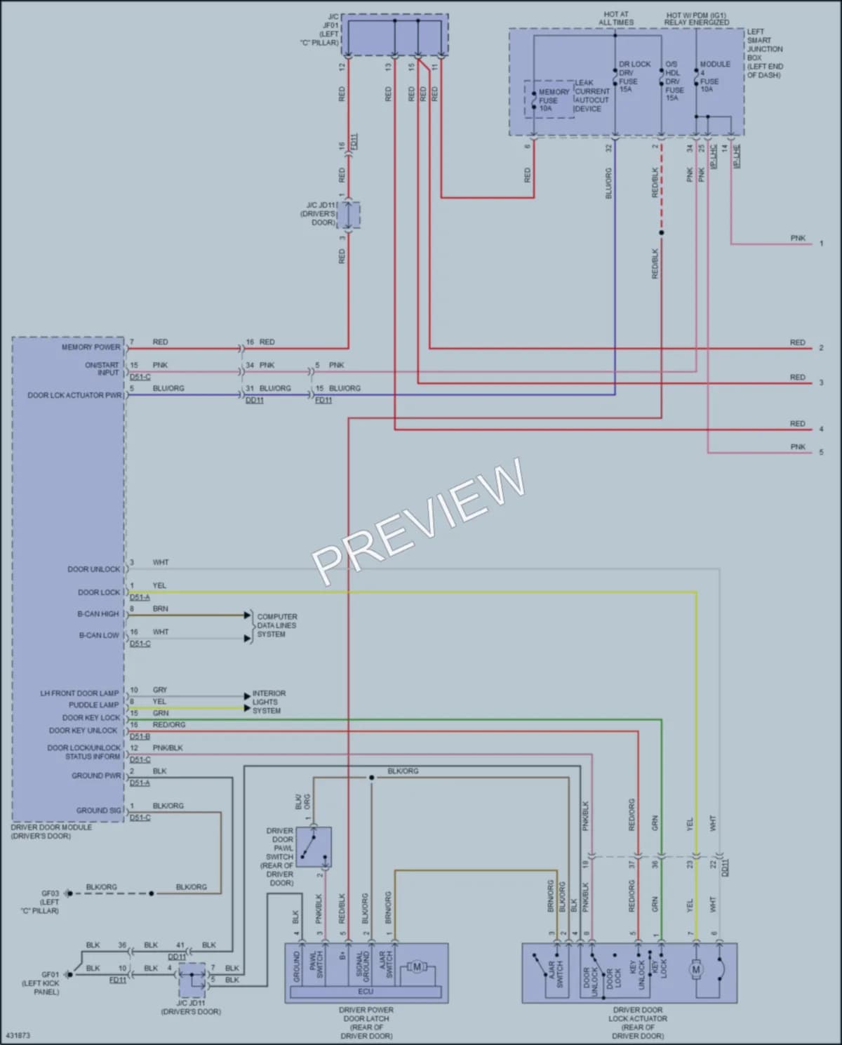 2014 Hyundai Equus Anti Theft wiring diagram preview