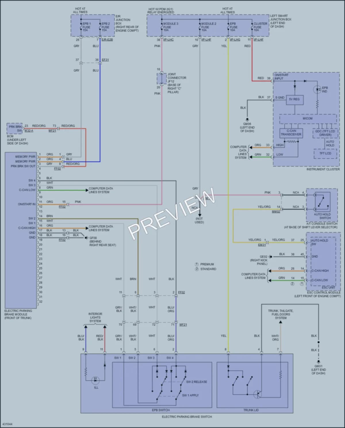2014 Hyundai Equus Shift Interlock wiring diagram preview