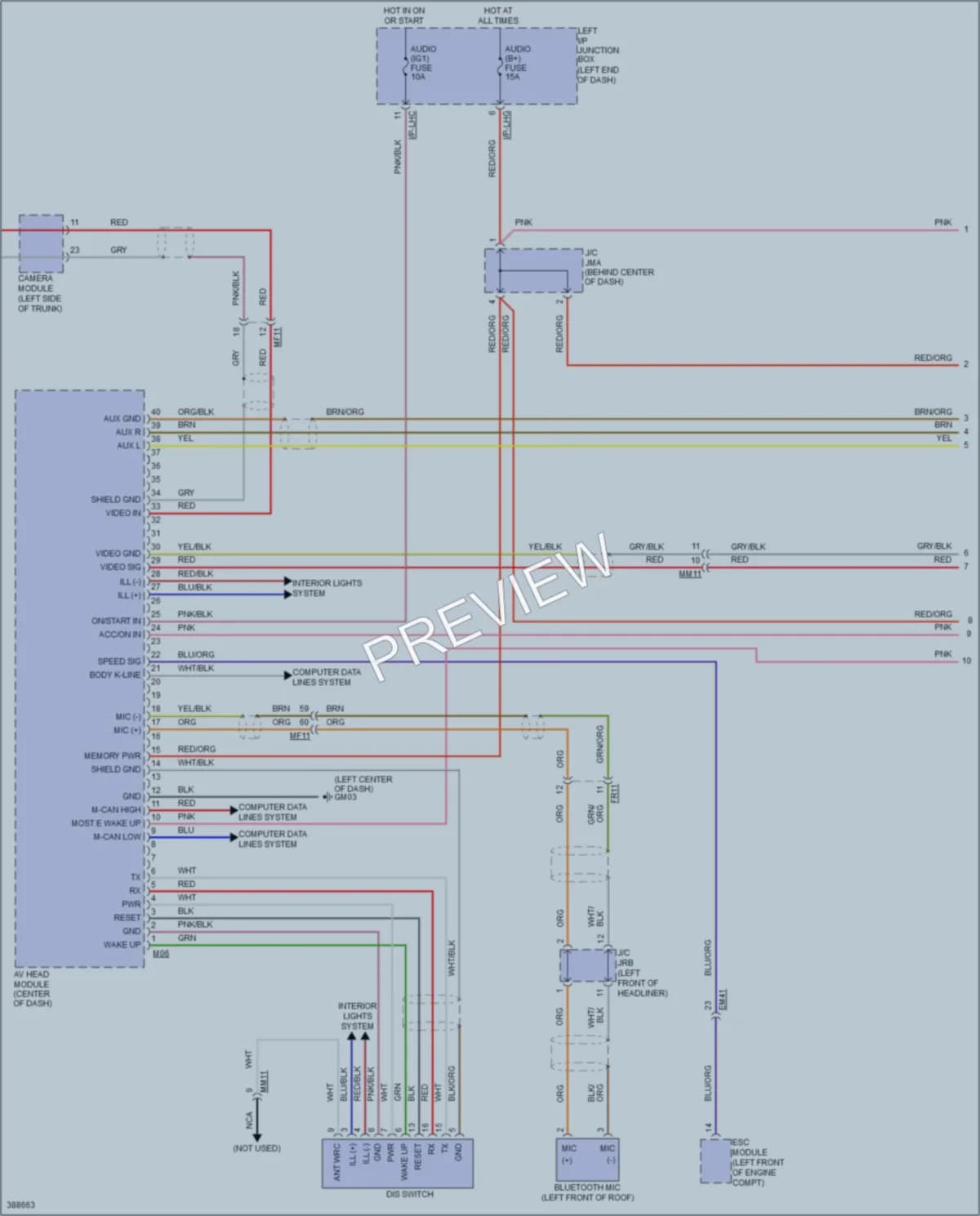 2014 Hyundai Genesis Radio wiring diagram preview