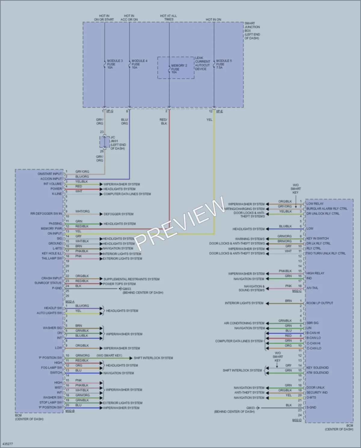 2014 Hyundai SantaFeSport Body Control Modules wiring diagram preview