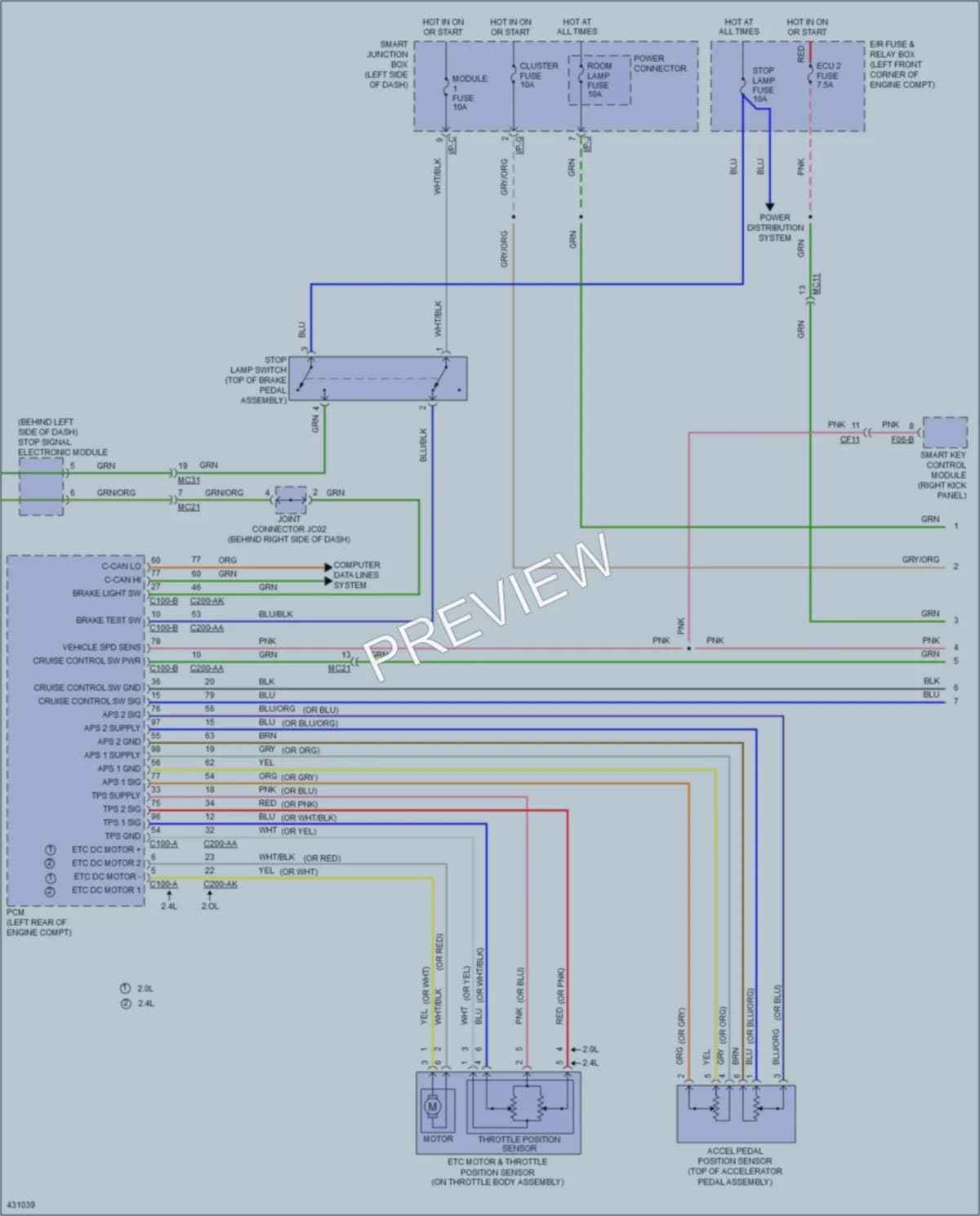 2014 Hyundai Tucson Cruise Control wiring diagram preview
