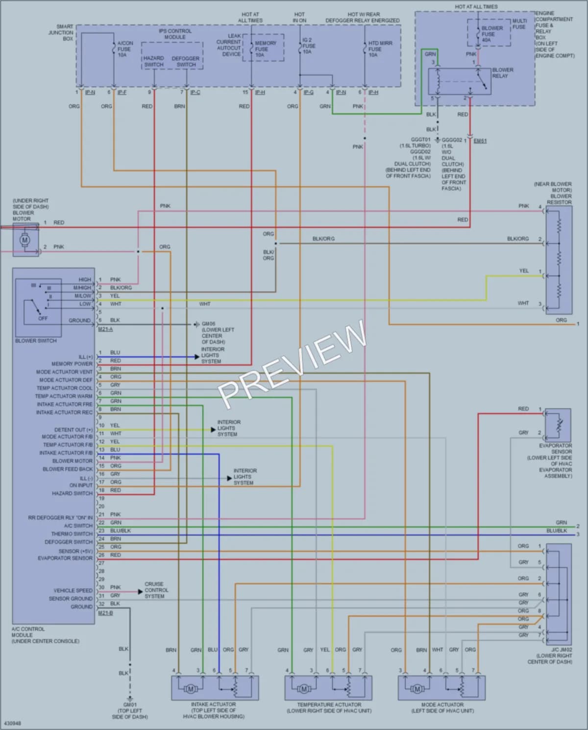2014 Hyundai Veloster Air Conditioning wiring diagram preview