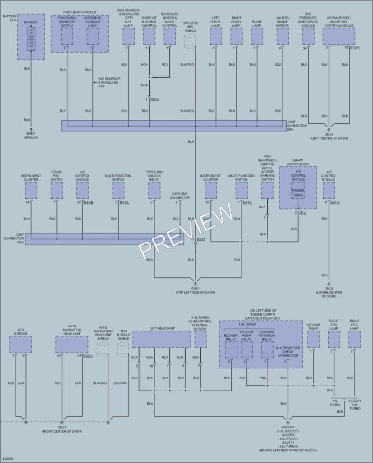2014 Hyundai Veloster Ground Distribution wiring diagram preview