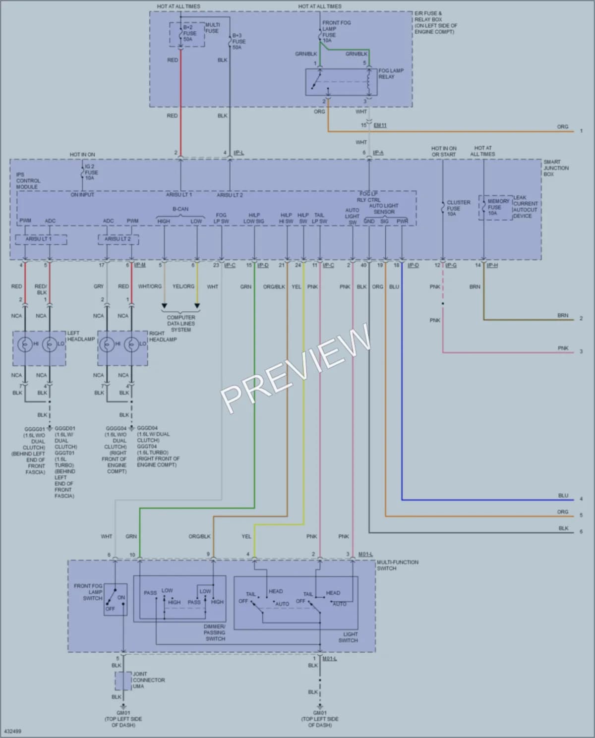 2014 Hyundai Veloster Headlights wiring diagram preview