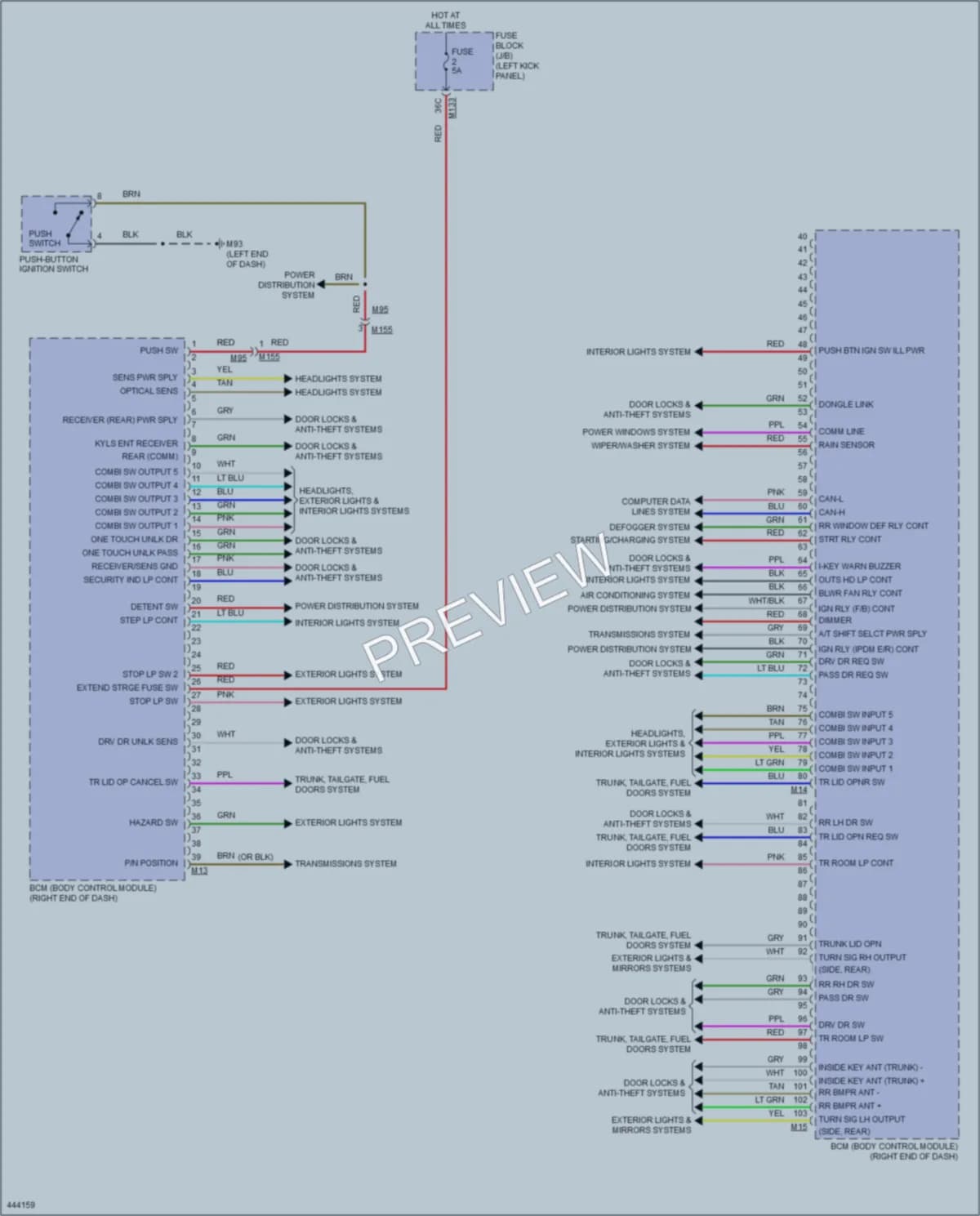 2014 Infiniti Q50 Body Control Modules wiring diagram preview