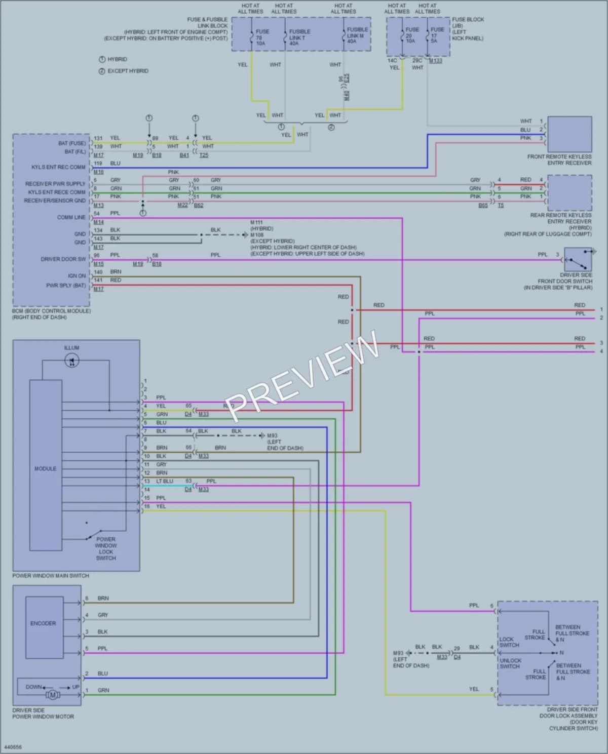 2014 Infiniti Q50 Power Windows wiring diagram preview