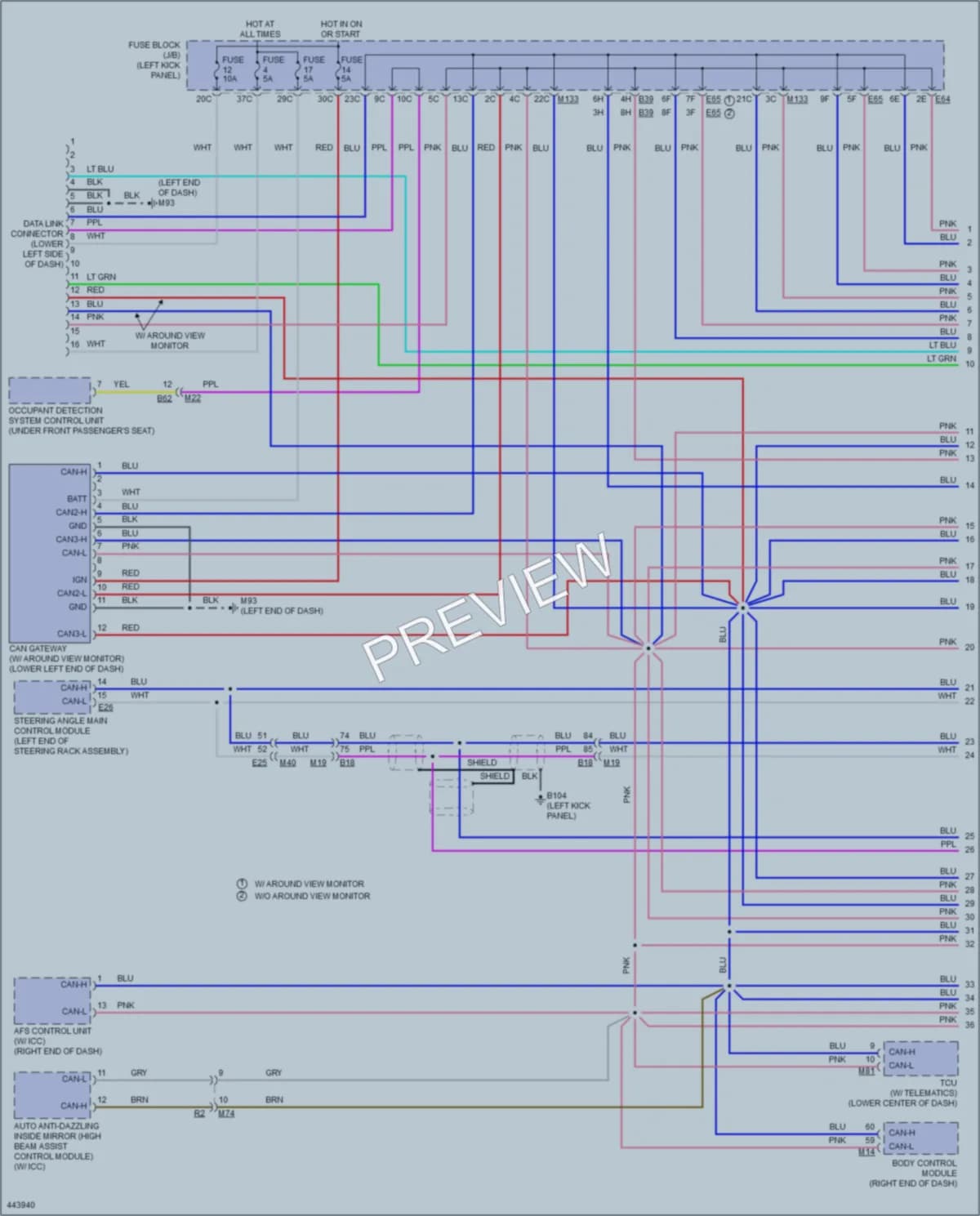 2014 Infiniti Q50Hybrid Computer Data Lines wiring diagram preview
