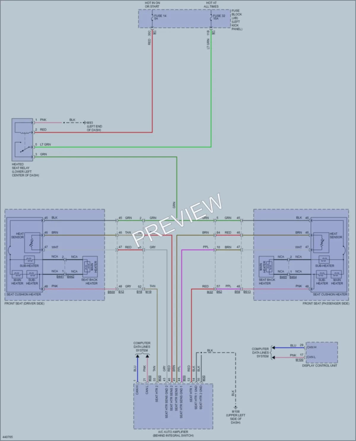 2014 Infiniti Q50Hybrid Power Seats wiring diagram preview