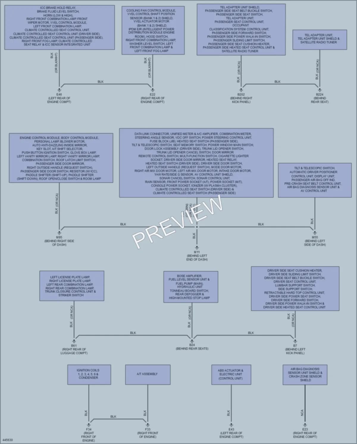 2014 Infiniti Q60 Ground Distribution wiring diagram preview