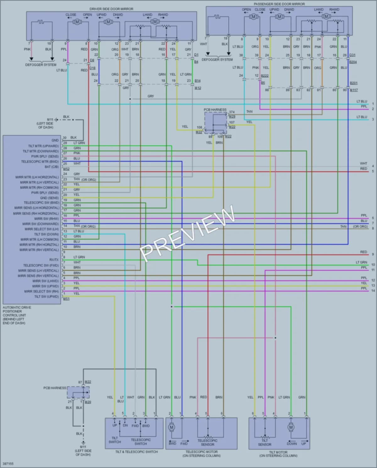 2014 Infiniti Q70 Memory Systems wiring diagram preview