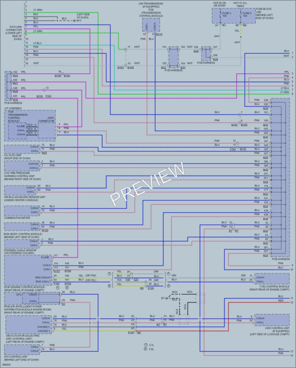 2014 Infiniti Q70Hybrid Computer Data Lines wiring diagram preview