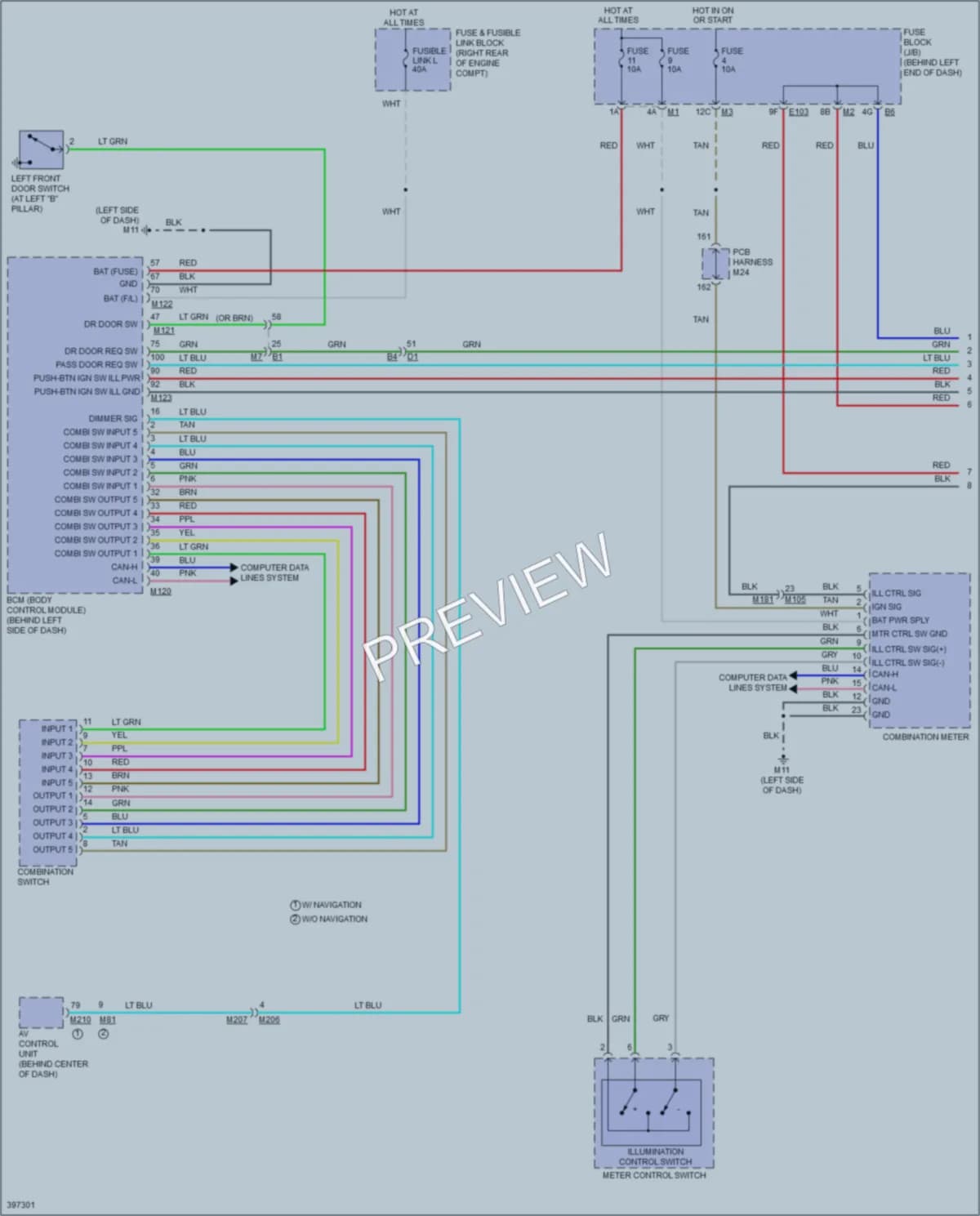 2014 Infiniti Q70Hybrid Interior Lights wiring diagram preview