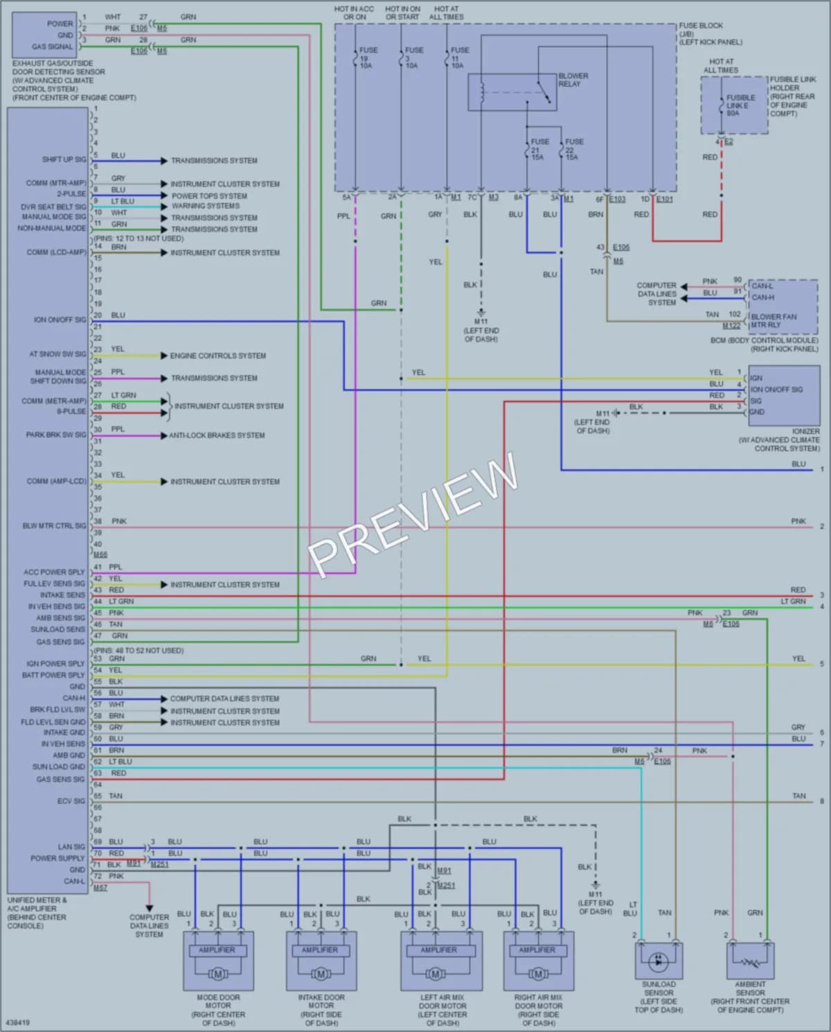 2014 Infiniti QX50 Air Conditioning wiring diagram preview