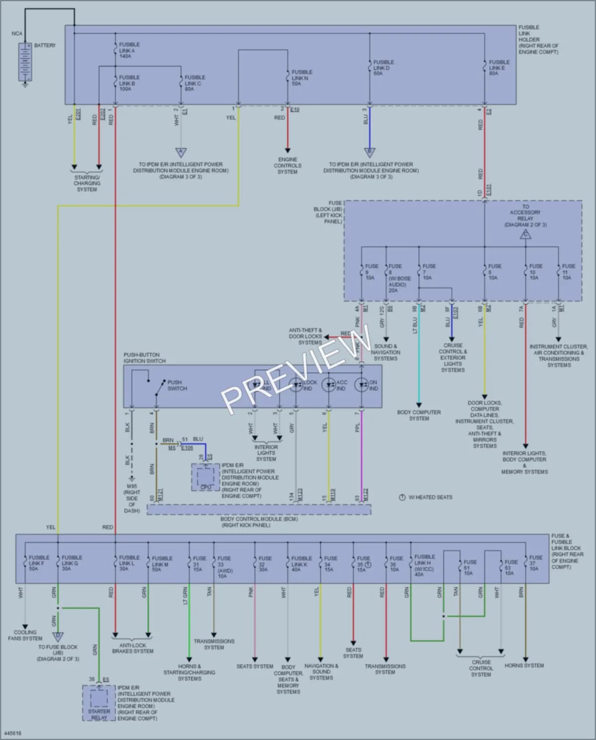 2014 Infiniti QX50 Power Distribution wiring diagram preview