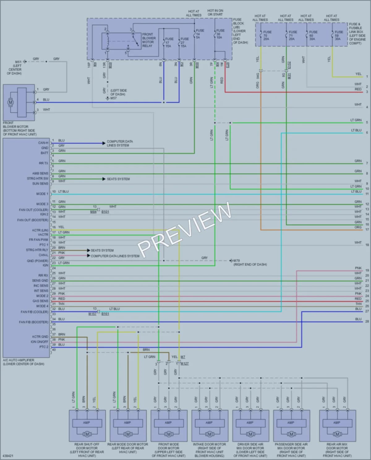 2014 Infiniti QX60 Air Conditioning wiring diagram preview