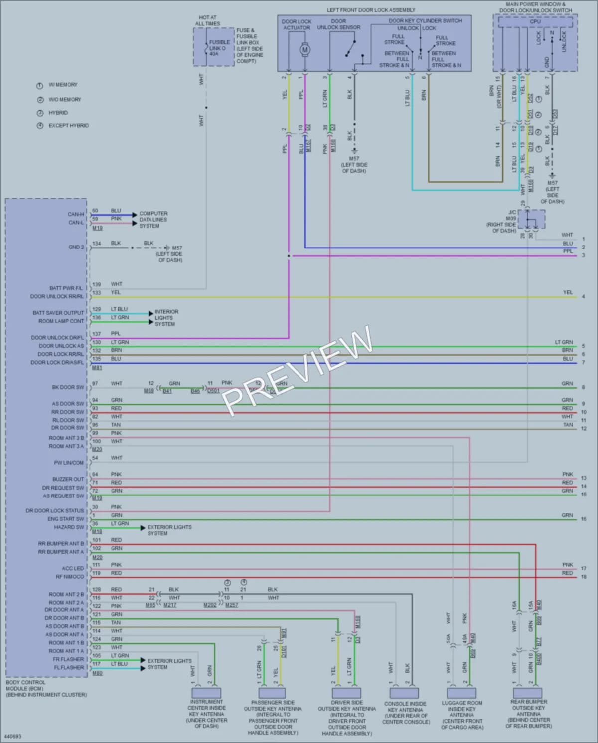 2014 Infiniti QX60Hybrid Anti Theft wiring diagram preview
