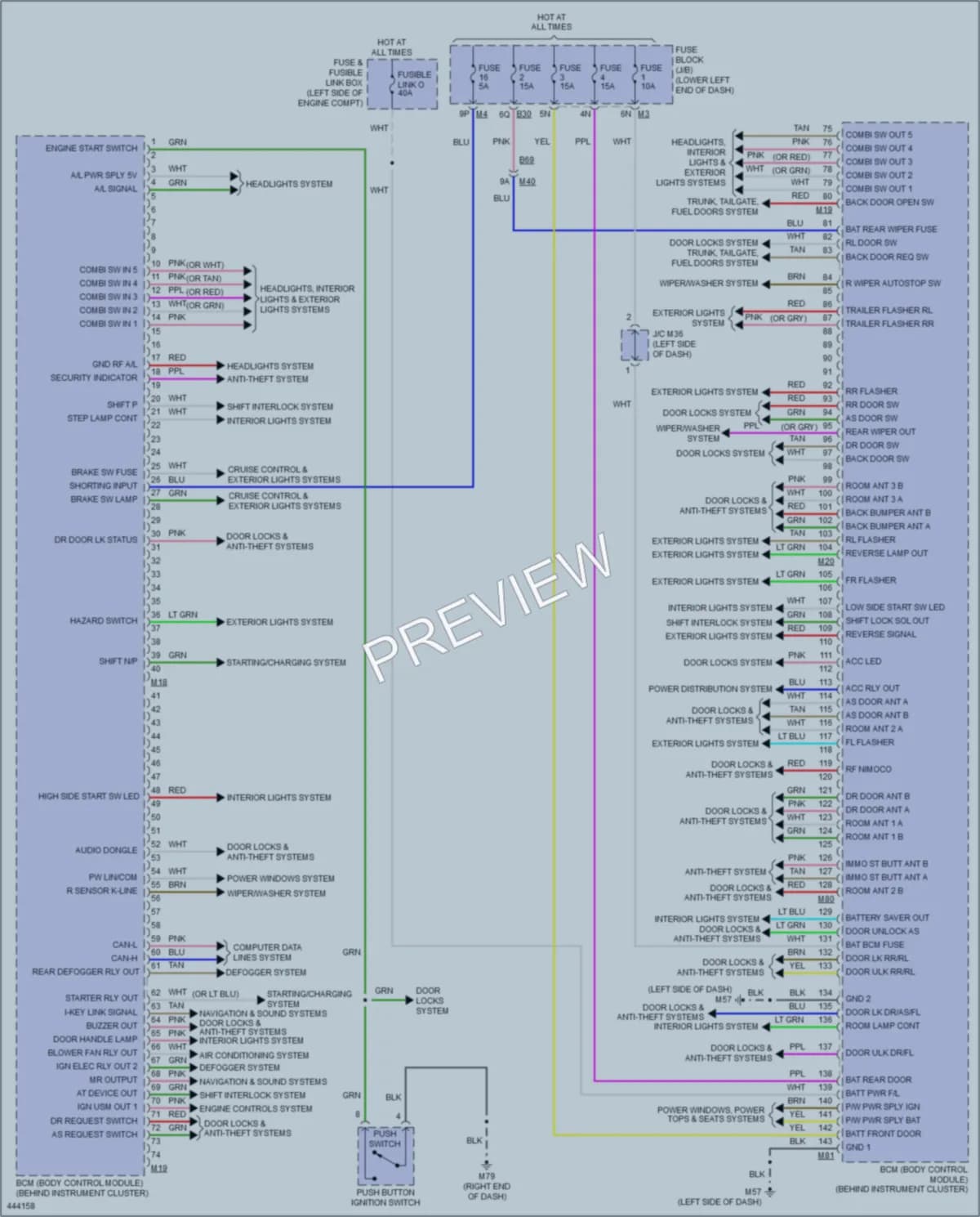 2014 Infiniti QX60Hybrid Body Control Modules wiring diagram preview